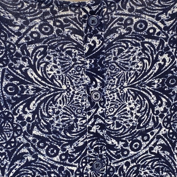 CHICO’S tunic top pullover blue and white small - Picture 4 of 9